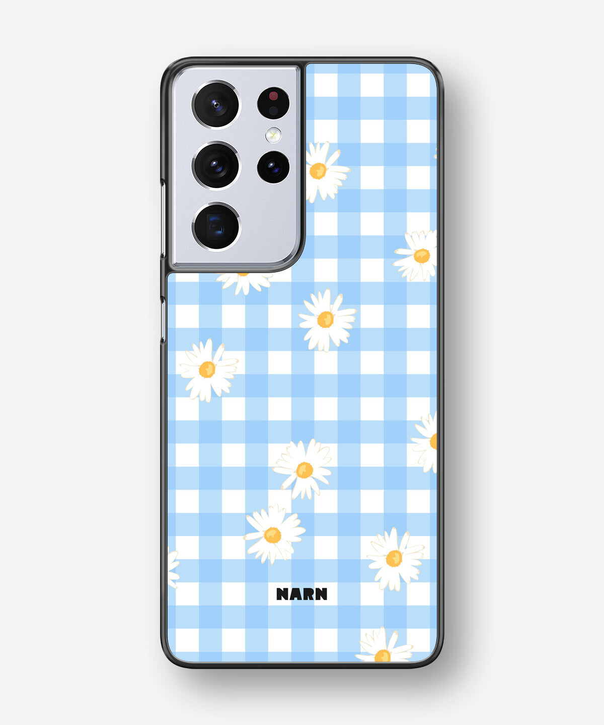 Samsung Galaxy S21 Ultra Hard Case – Blue Daisies - View 1