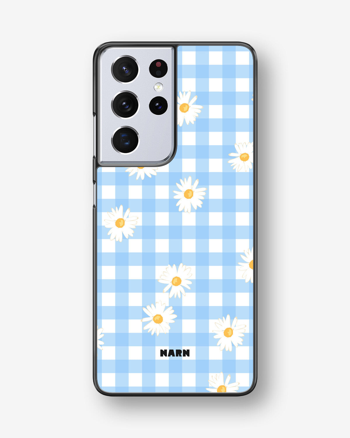 Samsung Galaxy S21 Ultra Hard Case – Blue Daisies - View 1