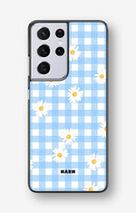 Samsung Galaxy S21 Ultra Hard Case – Blue Daisies - View 1