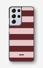 Samsung Galaxy S21 Ultra Hard Case – Cranberry Stripe - View 1