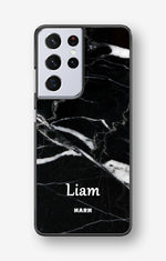 Samsung Galaxy S21 Ultra Hard Case – Custom - Black Marble - View 1