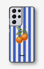 Samsung Galaxy S21 Ultra Hard Case – Orange Stripes - View 1
