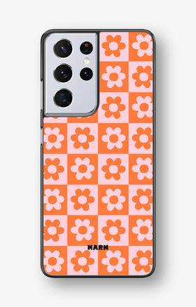 Samsung Galaxy S21 Ultra Hard Case – Peach Petals - View 1