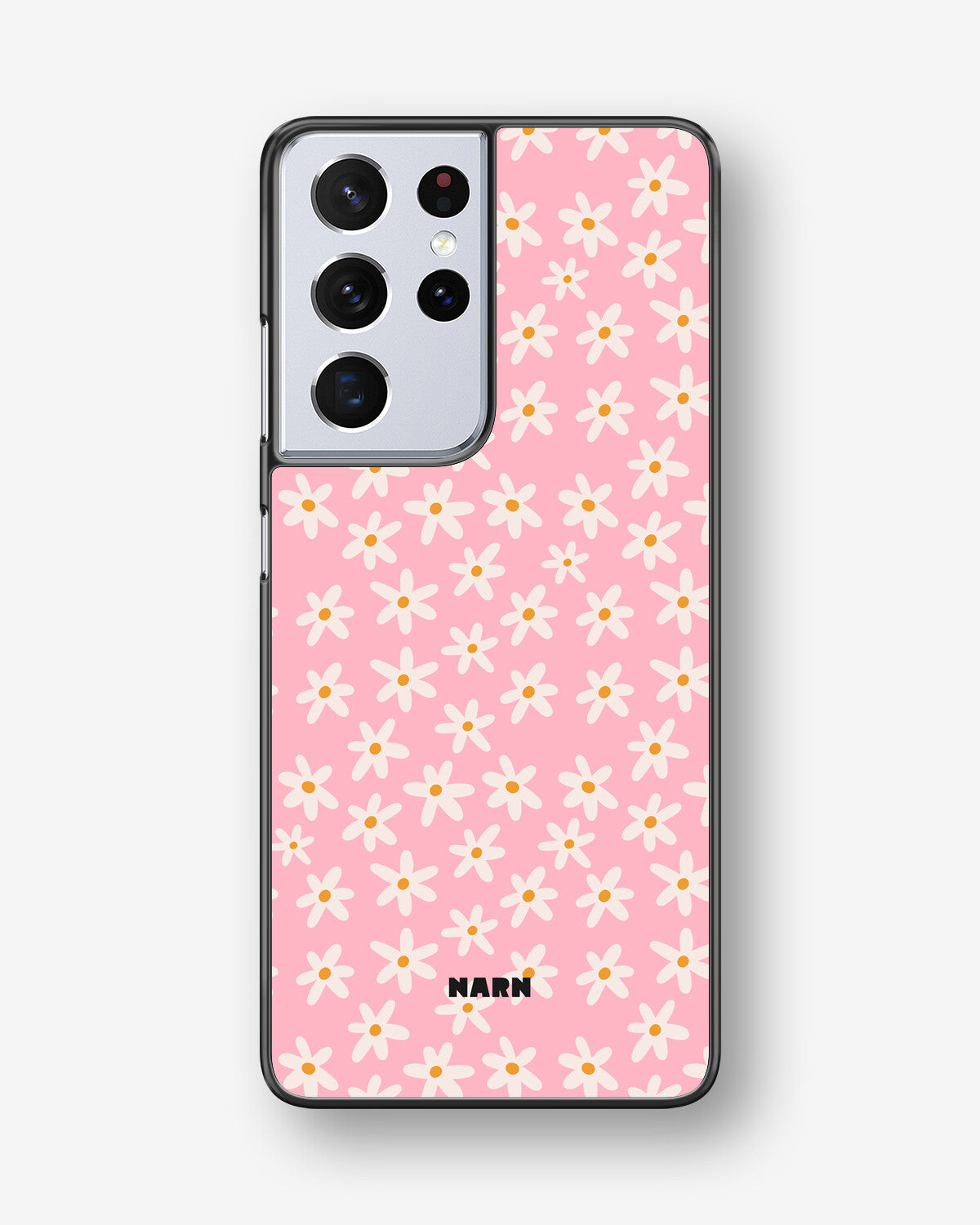 Samsung Galaxy S21 Ultra Hard Case – Pink Daisy - View 1
