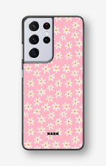 Samsung Galaxy S21 Ultra Hard Case – Pink Daisy - View 1