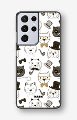 Samsung Galaxy S21 Ultra Hard Case – Cartoon Cats - View 1