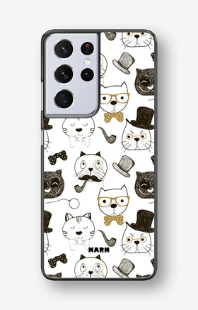 Samsung Galaxy S21 Ultra Hard Case – Cartoon Cats - View 1