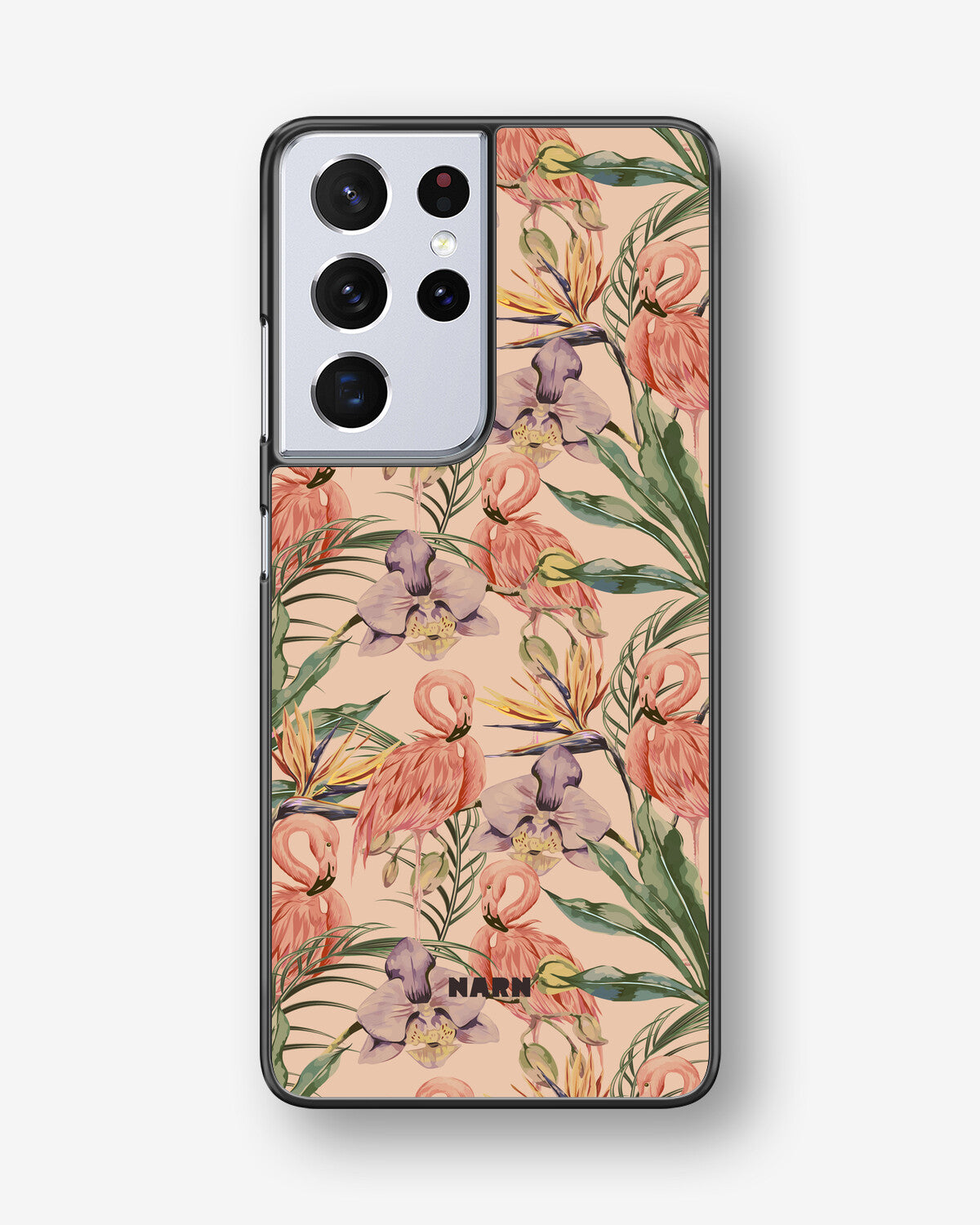 Samsung Galaxy S21 Ultra Hard Case – Flamingos & Flowers - View 1