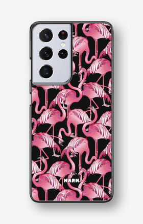Samsung Galaxy S21 Ultra Hard Case – Flamingos - View 1