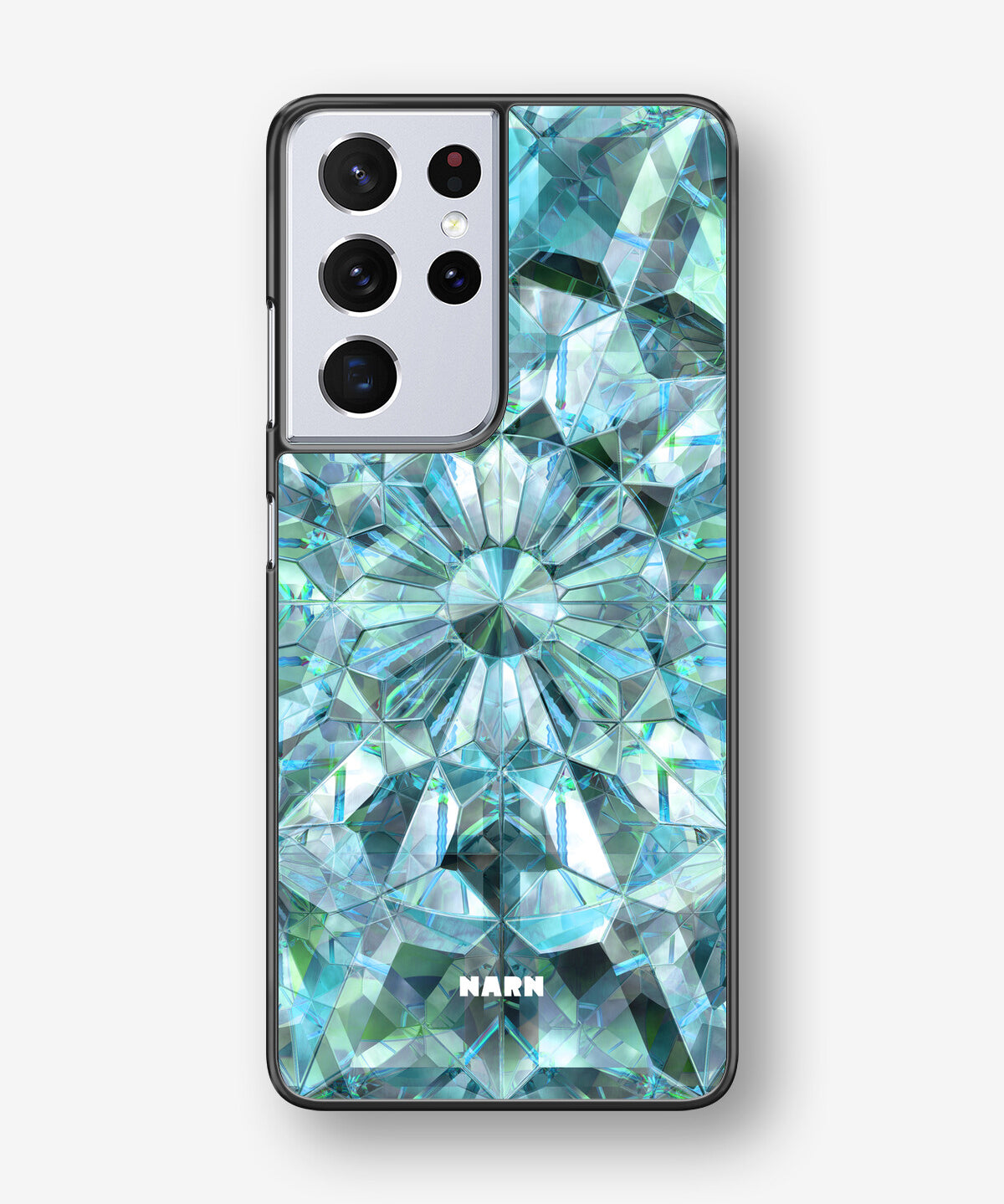 Samsung Galaxy S21 Ultra Hard Case – Green Crystals - View 1