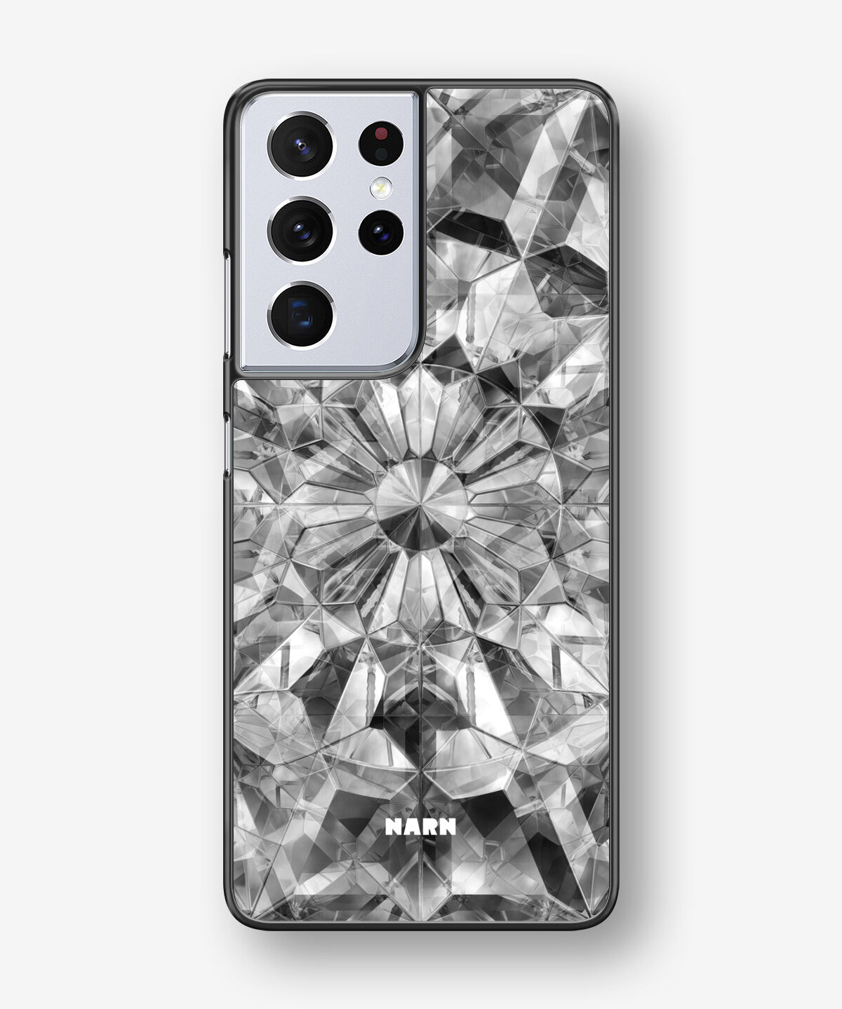 Samsung Galaxy S21 Ultra Hard Case – Grey Crystals - View 1