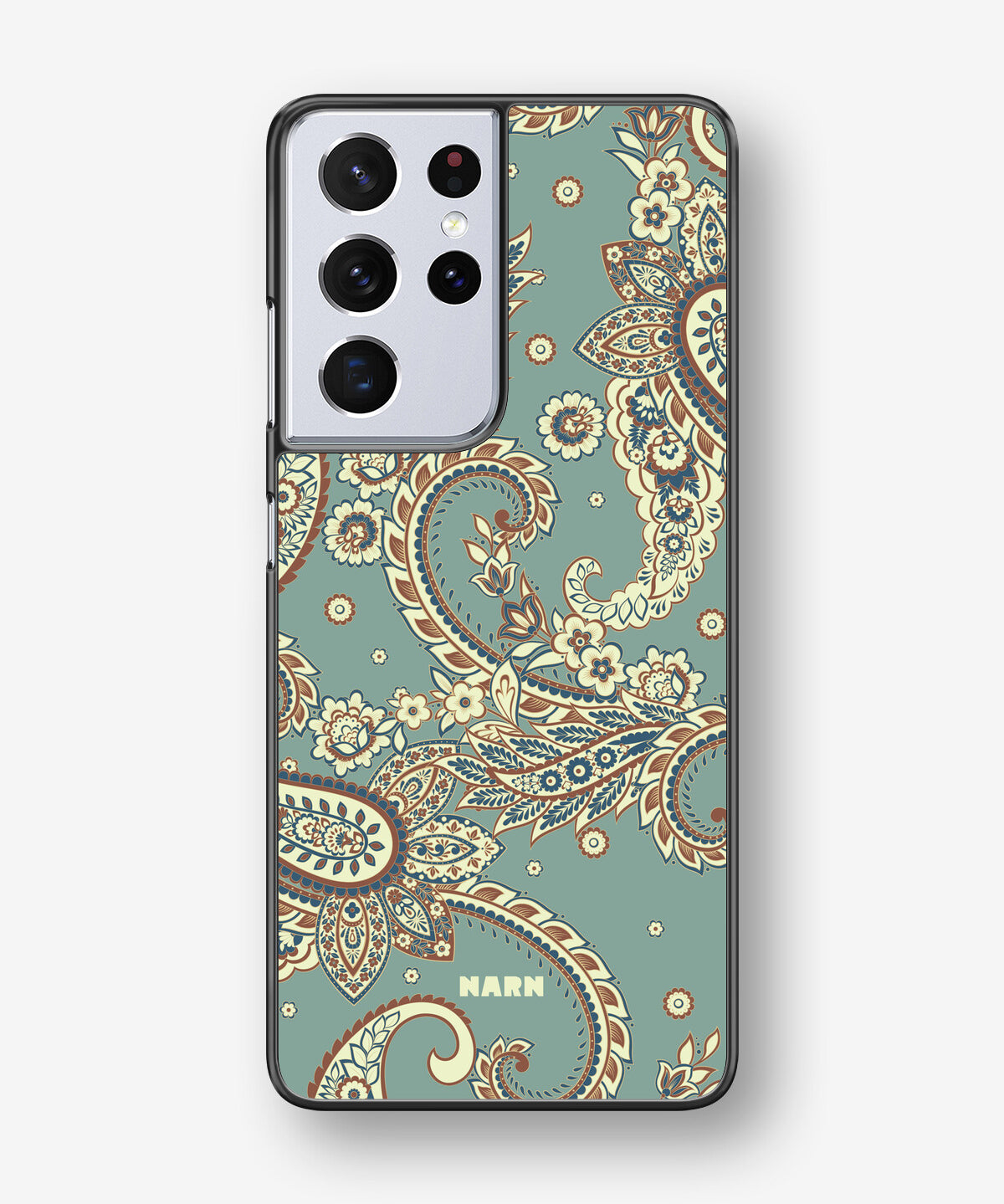 Samsung Galaxy S21 Ultra Hard Case – Paisley Green - View 1