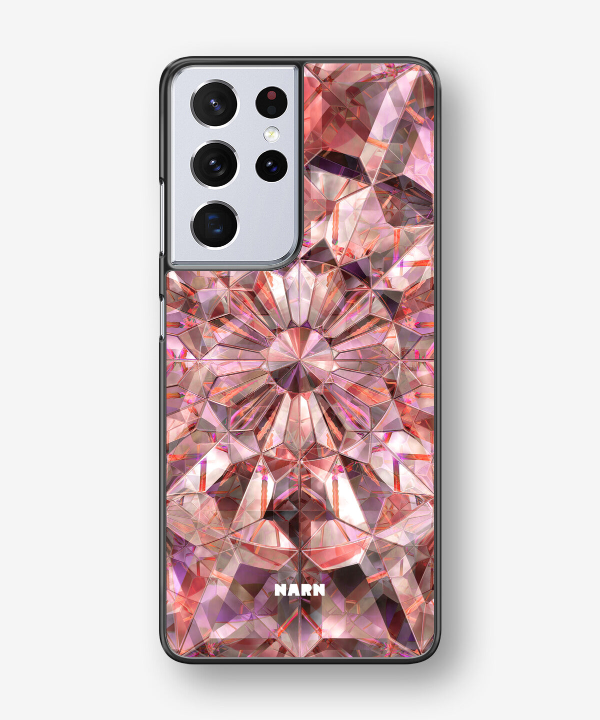 Samsung Galaxy S21 Ultra Hard Case – Pink Crystals - View 1