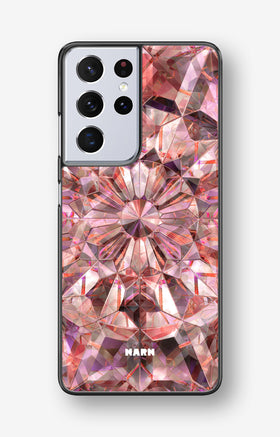 Samsung Galaxy S21 Ultra Hard Case – Pink Crystals - View 1
