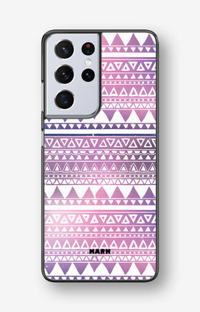 Samsung Galaxy S21 Ultra Hard Case – Purple Aztec - View 1