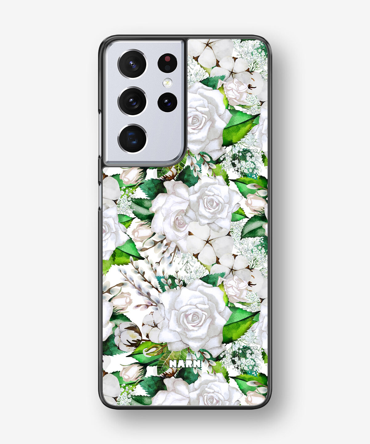 Samsung Galaxy S21 Ultra Hard Case – White Bloom - View 1