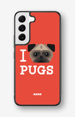 Samsung Galaxy S22 Hard Case – I Love Pugs - View 1