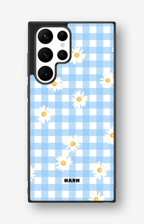 Samsung Galaxy S22 Ultra Hard Case – Blue Daisies - View 1