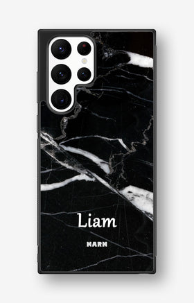 Samsung Galaxy S22 Ultra Hard Case – Custom - Black Marble - View 1
