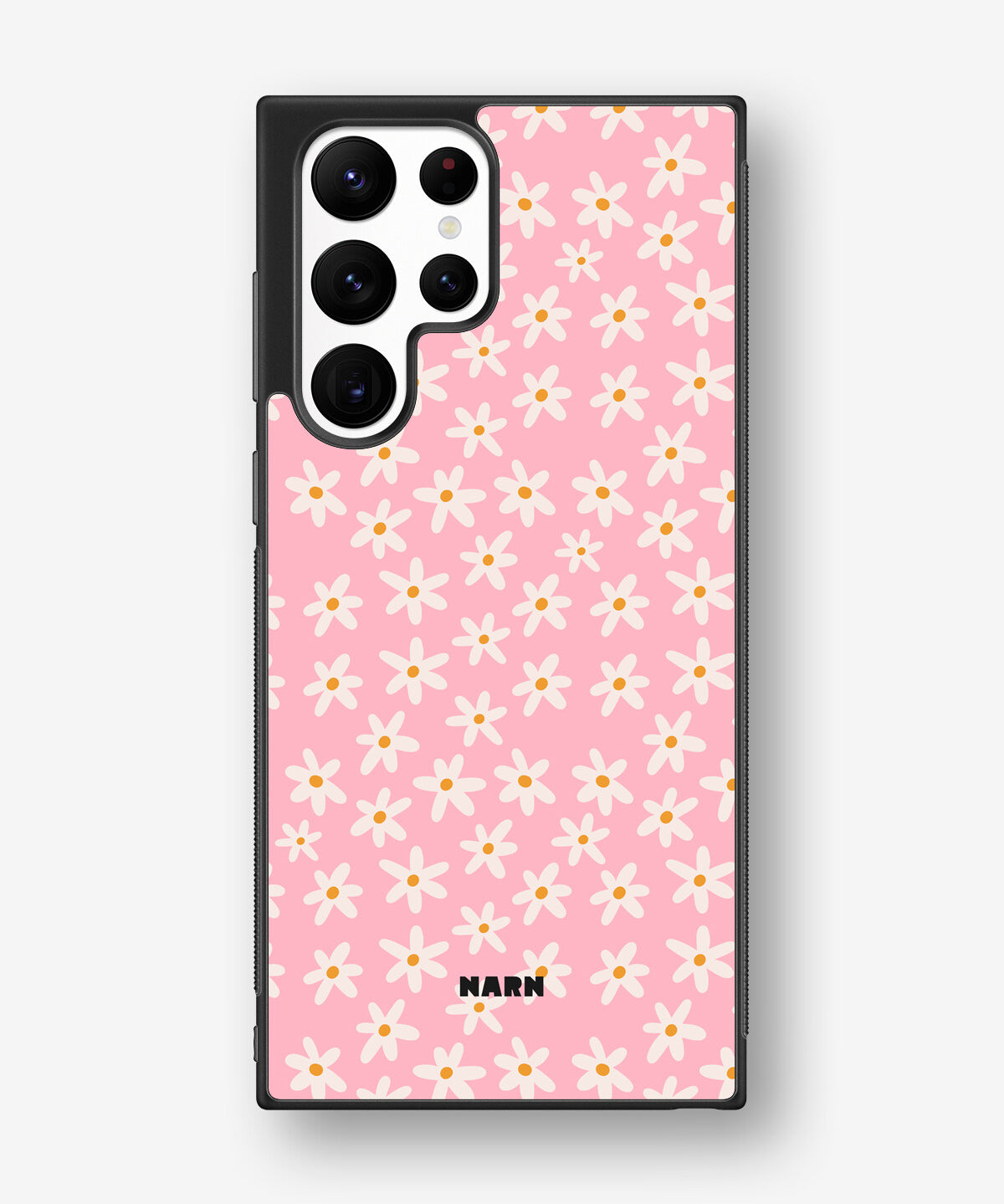 Samsung Galaxy S22 Ultra Hard Case – Pink Daisy - View 1