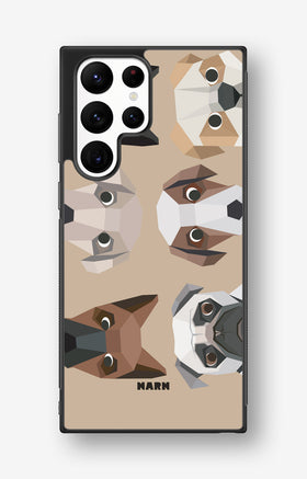 Samsung Galaxy S22 Ultra Hard Case – Cute Dogs - View 1