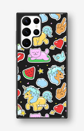 Samsung Galaxy S22 Ultra Hard Case – Cute Stickers - View 1