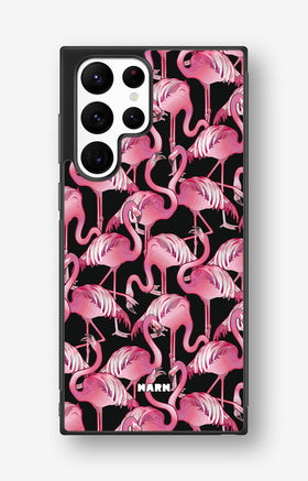 Samsung Galaxy S22 Ultra Hard Case – Flamingos - View 1