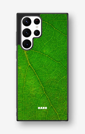 Samsung Galaxy S22 Ultra Hard Case – Green Leafy - View 1