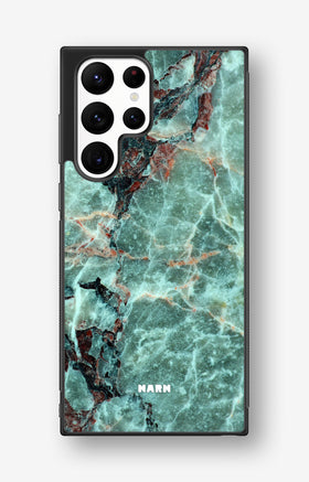 Samsung Galaxy S22 Ultra Hard Case – Green Marble - View 1