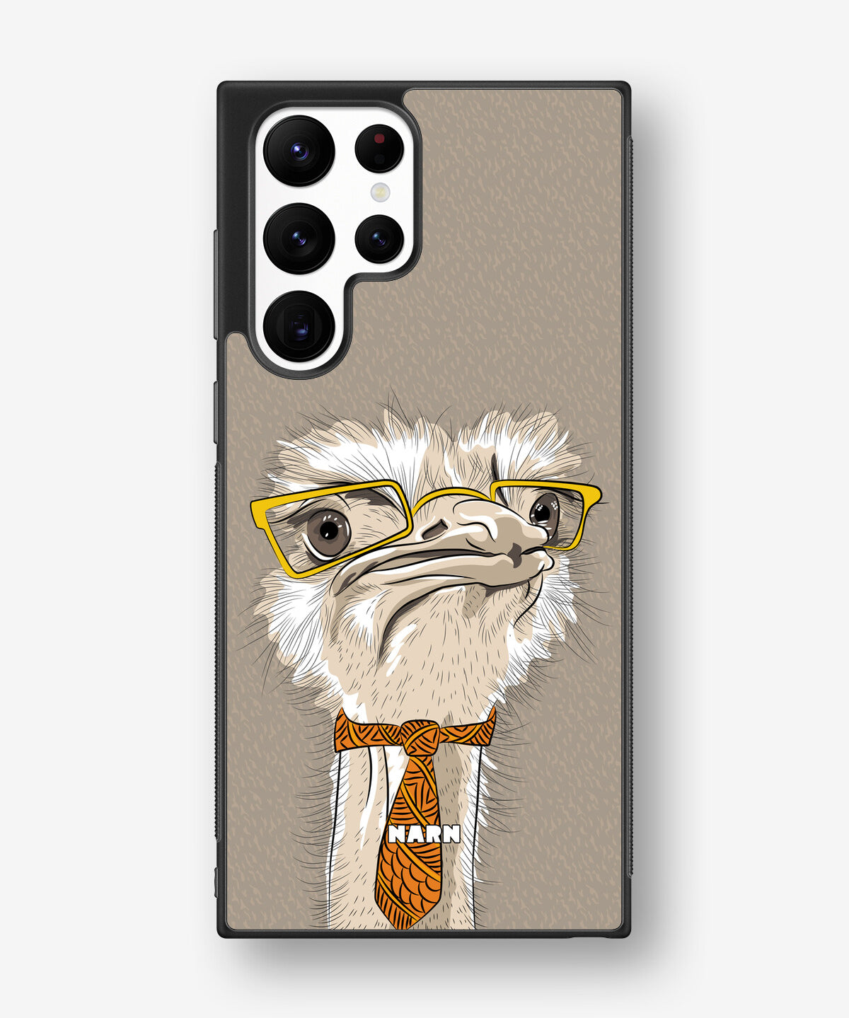 Samsung Galaxy S22 Ultra Hard Case – Hipster Ostrich - View 1