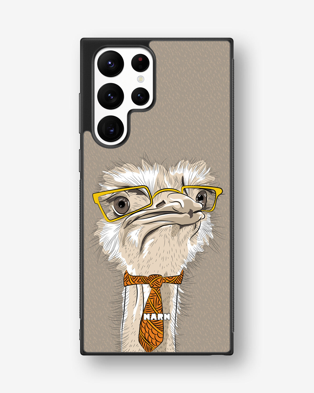 Samsung Galaxy S22 Ultra Hard Case – Hipster Ostrich - View 1