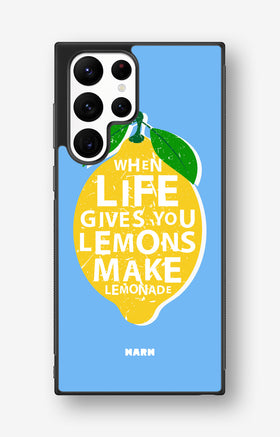 Samsung Galaxy S22 Ultra Hard Case – Lemon Quote - View 1