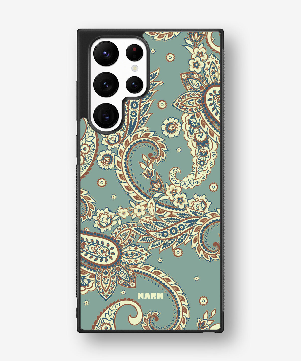 Samsung Galaxy S22 Ultra Hard Case – Paisley Green - View 1