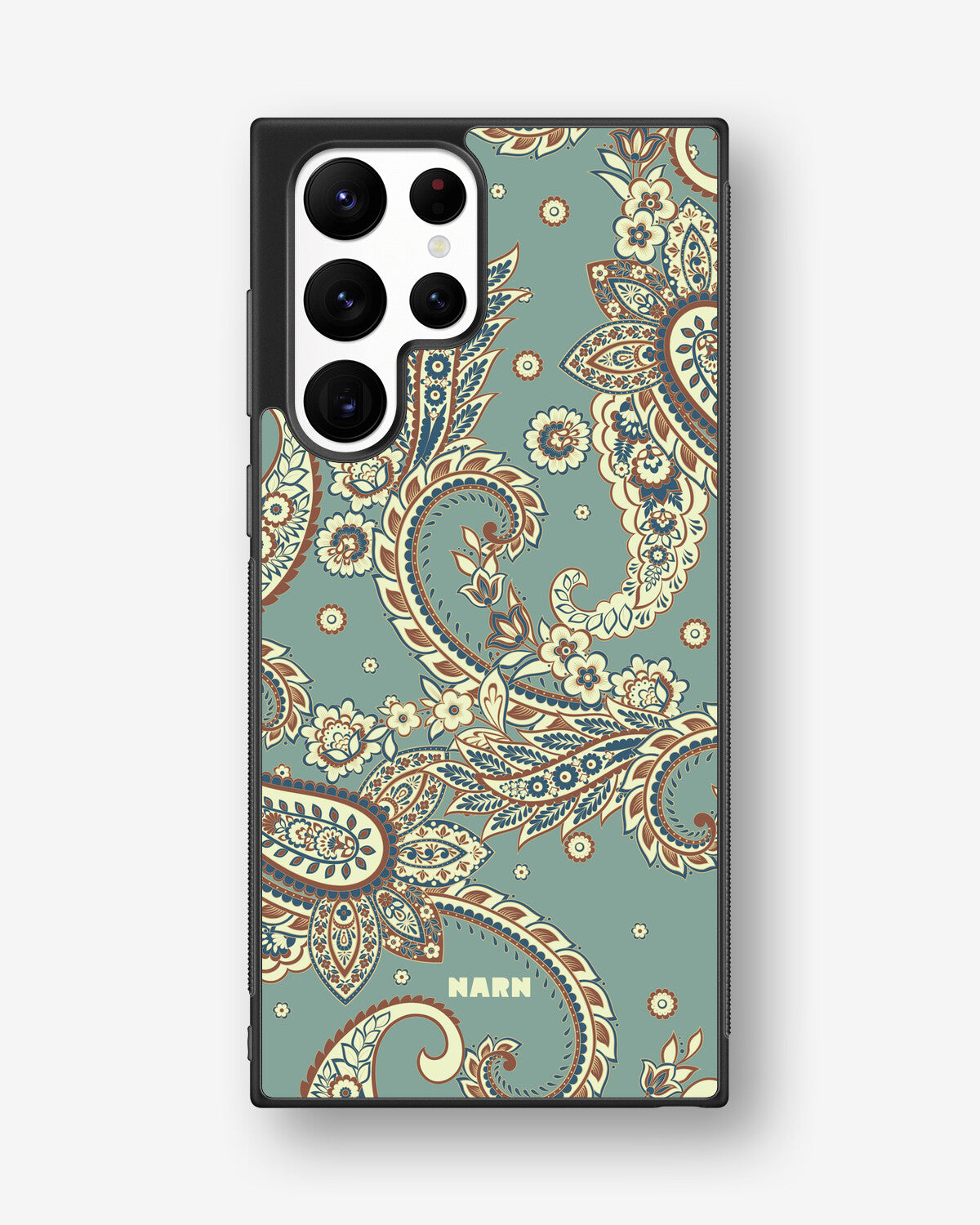 Samsung Galaxy S22 Ultra Hard Case – Paisley Green - View 1