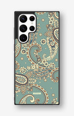 Samsung Galaxy S22 Ultra Hard Case – Paisley Green - View 1
