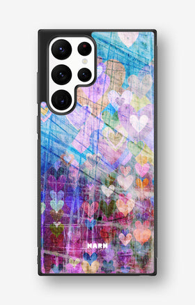 Samsung Galaxy S22 Ultra Hard Case – Purple Hearts - View 1