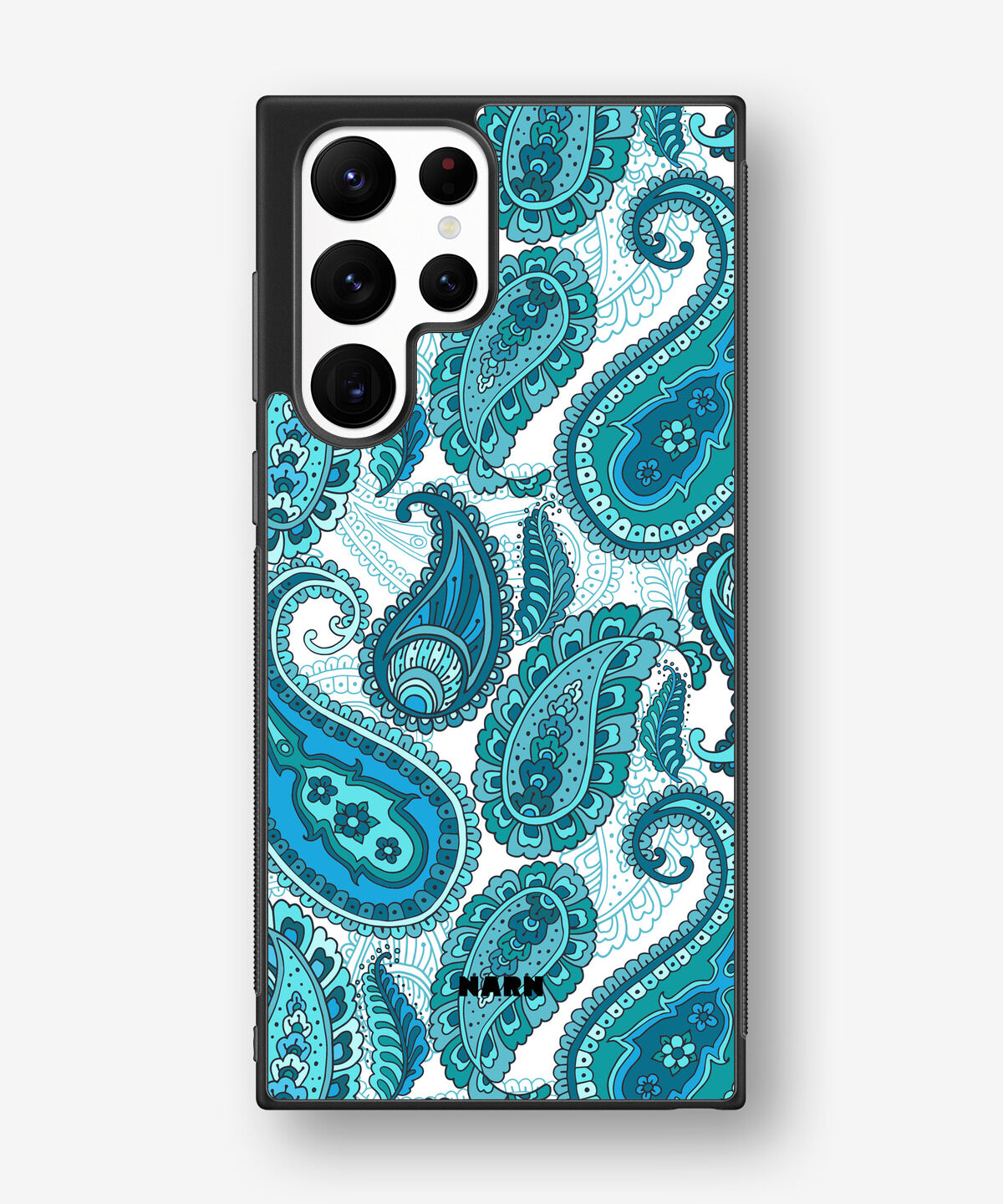 Samsung Galaxy S22 Ultra Hard Case – Turquoise Paisley - View 1