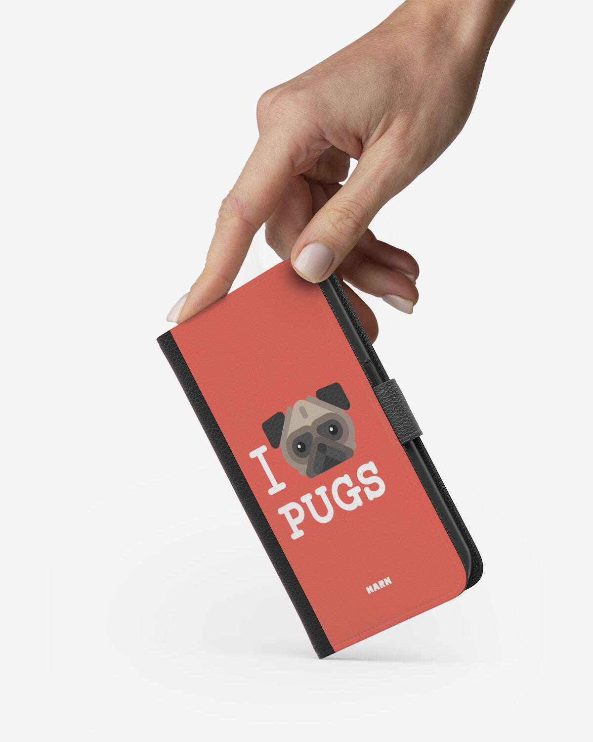 Samsung Galaxy S22 Wallet Case - I Love Pugs - View 2
