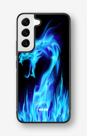 Samsung Galaxy S23 5G Hard Case – Blue Flames Dragon - View 1
