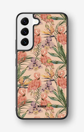 Samsung Galaxy S23 5G Hard Case – Flamingos & Flowers - View 1