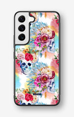 Samsung Galaxy S23 5G Hard Case – Flowered Skulls - View 1