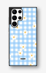 Samsung Galaxy S23 Ultra Hard Case – Blue Daisies - View 1