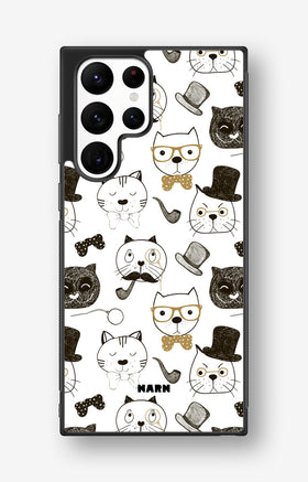 Samsung Galaxy S23 Ultra Hard Case – Cartoon Cats - View 1