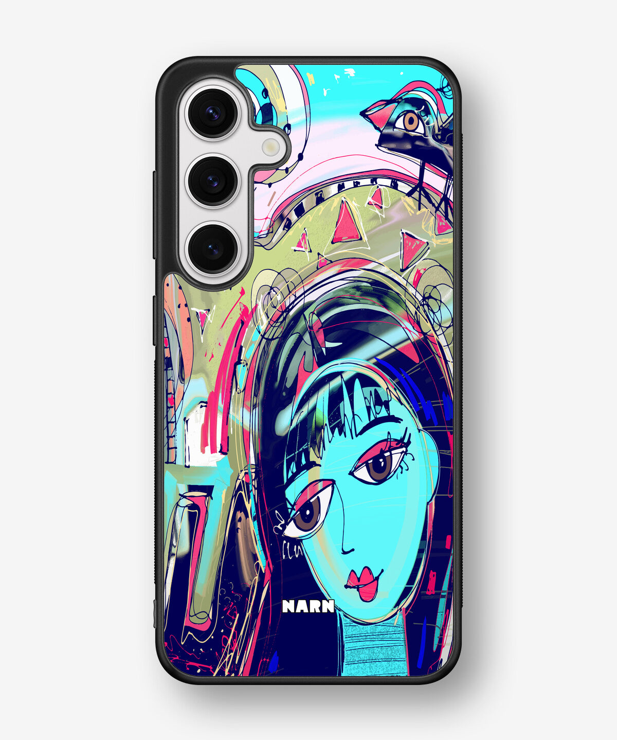 Samsung Galaxy S24 5G Hard Case – Abstract Cat - View 1