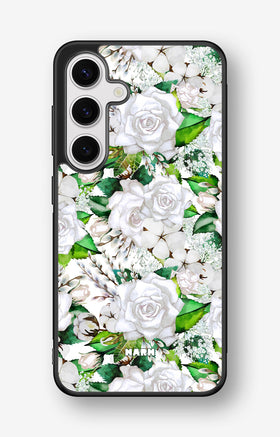 Samsung Galaxy S24 5G Hard Case – White Bloom - View 1