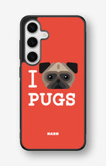 Samsung Galaxy S24 FE Hard Case – I Love Pugs - View 1