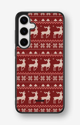 Samsung Galaxy S24 Plus Hard Case – Reindeer Knit - View 1