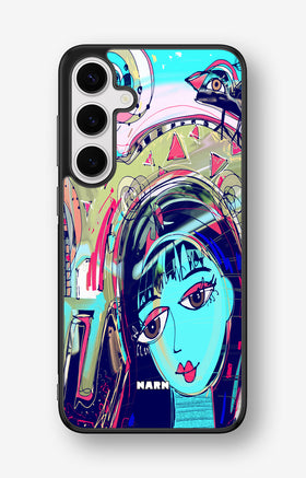 Samsung Galaxy S24 Plus Hard Case – Abstract Cat - View 1