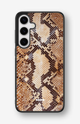 Samsung Galaxy S24 Plus Hard Case – Brown Snakeskin - View 1