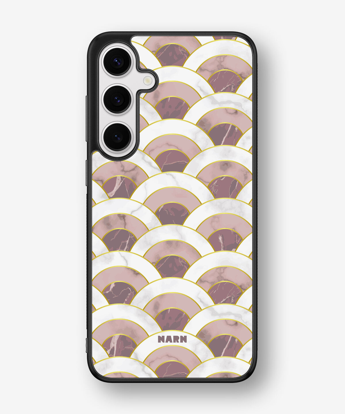 Samsung Galaxy S24 Plus Hard Case – Pink Marble Waves - View 1